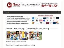 Tablet Screenshot of novacustomlabelprinting.com
